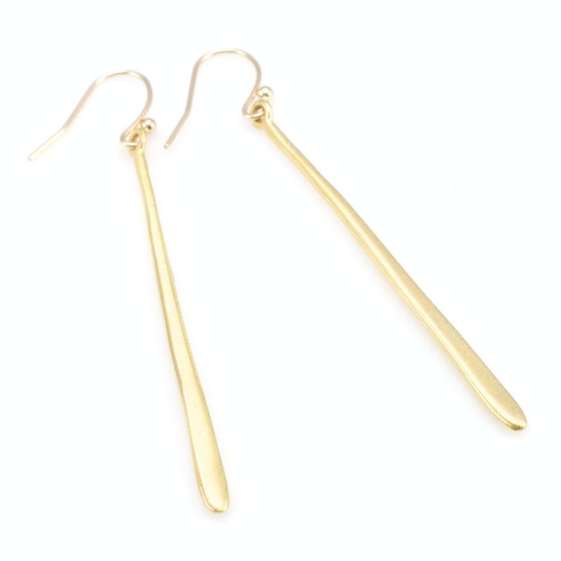 Long Stick Earrings - Vermeil