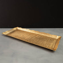 Load image into Gallery viewer, Extra Large Gold Hammered Aluminum Tray
