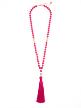 Load image into Gallery viewer, Matte Beaded Necklace With Tassel
